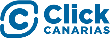 Logo de ClickCanarias en color azul